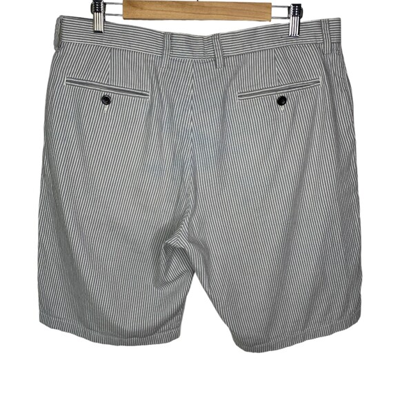 J Crew Club mens gray striped chino shorts size 34 - Picture 2 of 9